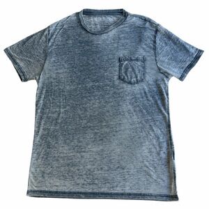 Mens Gray Distressed Basic Crewneck T-Shirt Size L